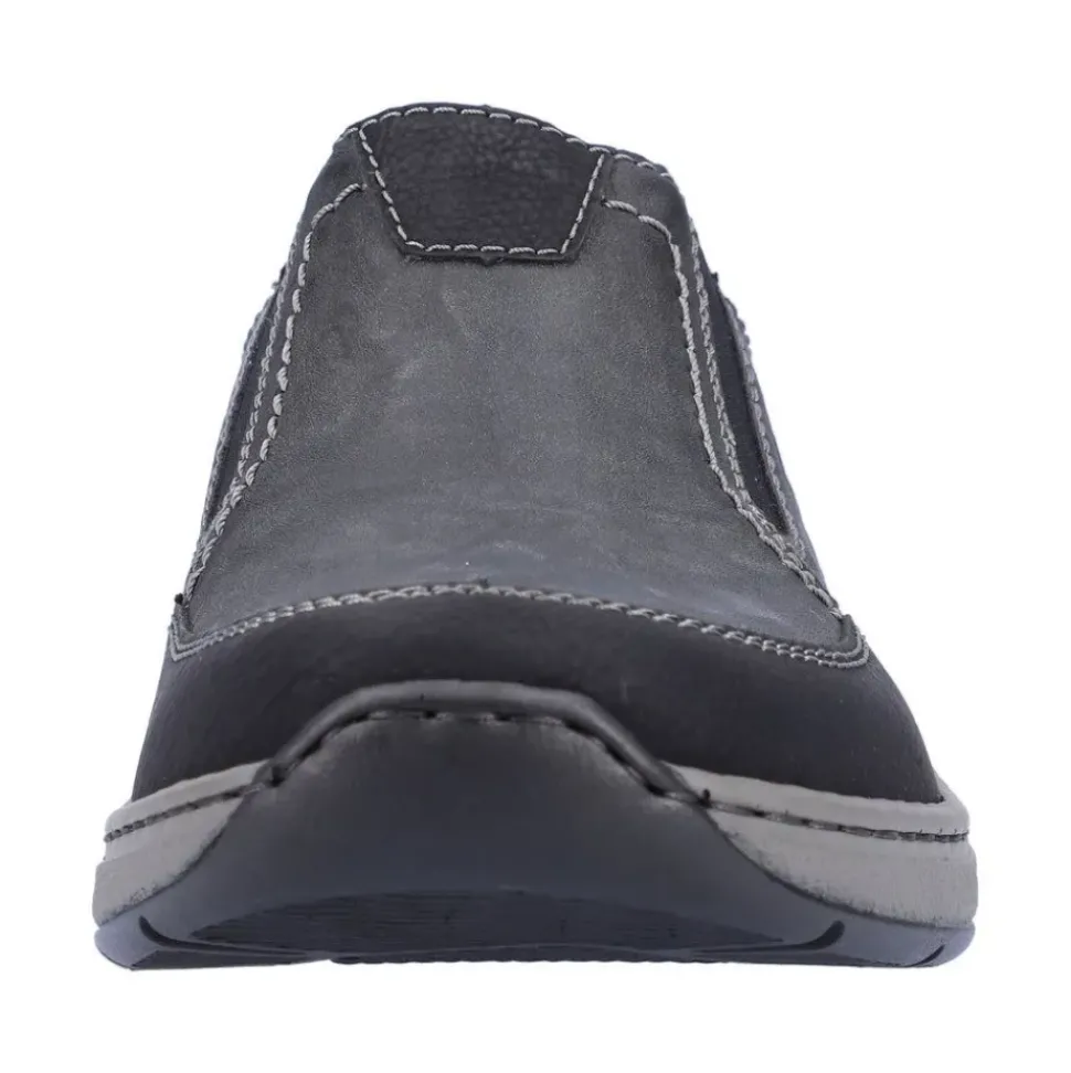 Rieker Antistress Herren Slipper Schlupfschuh Extraweite Wechselfußbett schwarz S23 14362-00