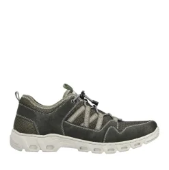 Rieker Antistress Herren Slipper Schlupfschuh Schnellschnürung Wechselfußbett grün S12 14555-54