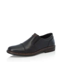 Rieker Antistress Herren Slipper Leder klassisch schwarz S13 17659-00