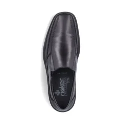 Rieker Antistress Herren Slipper elegant Leder Extraweite- H schwarz S13 B0873-00