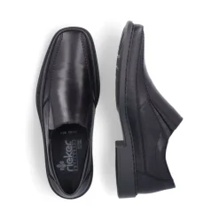 Rieker Antistress Herren Slipper elegant Leder Extraweite- H schwarz S13 B0873-00