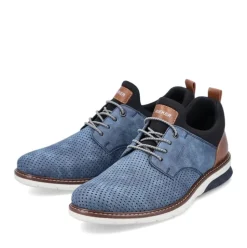 Rieker Antistress Herren Slipper Lochmuster blau S13 14450-14