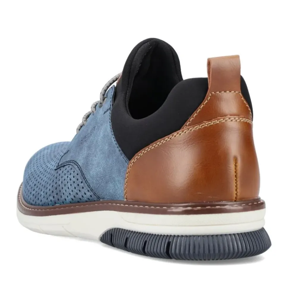 Rieker Antistress Herren Slipper Lochmuster blau S13 14450-14