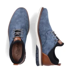 Rieker Antistress Herren Slipper Lochmuster blau S13 14450-14