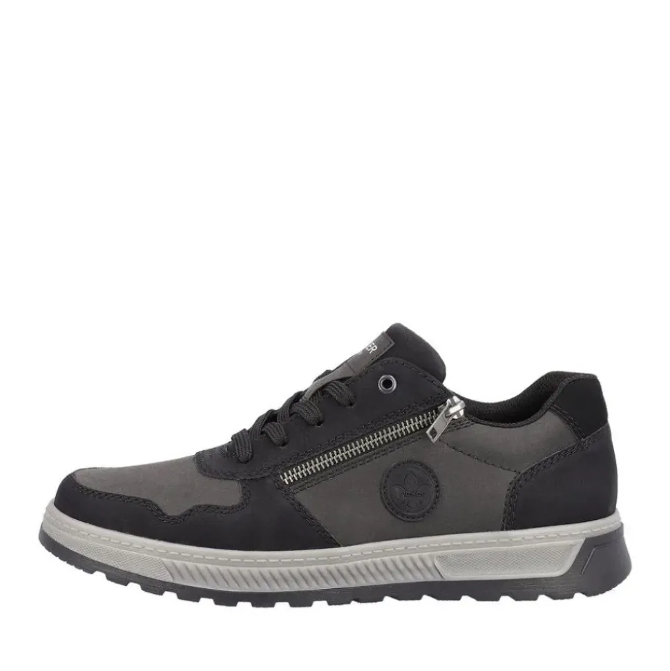 Rieker Antistress Herren Sneaker Schnürschuh Extraweite schwarz S23 37029-00