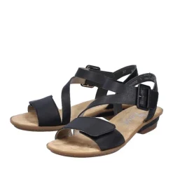 Rieker Antistress Sandalette Riemchen Klettverschluss schwarz S12 63460-00