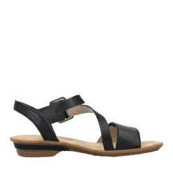 Rieker Antistress Sandalette Riemchen Klettverschluss schwarz S12 63460-00