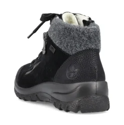 Rieker Antistress Schnürschuh Rauleder RiekerTEX- Membran schwarz S21 L7132-01
