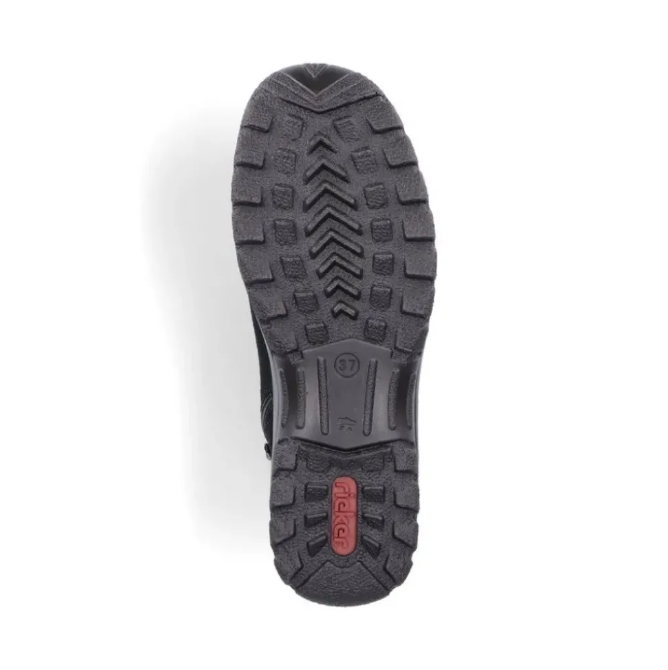 Rieker Antistress Schnürschuh Rauleder RiekerTEX- Membran schwarz S21 L7132-01