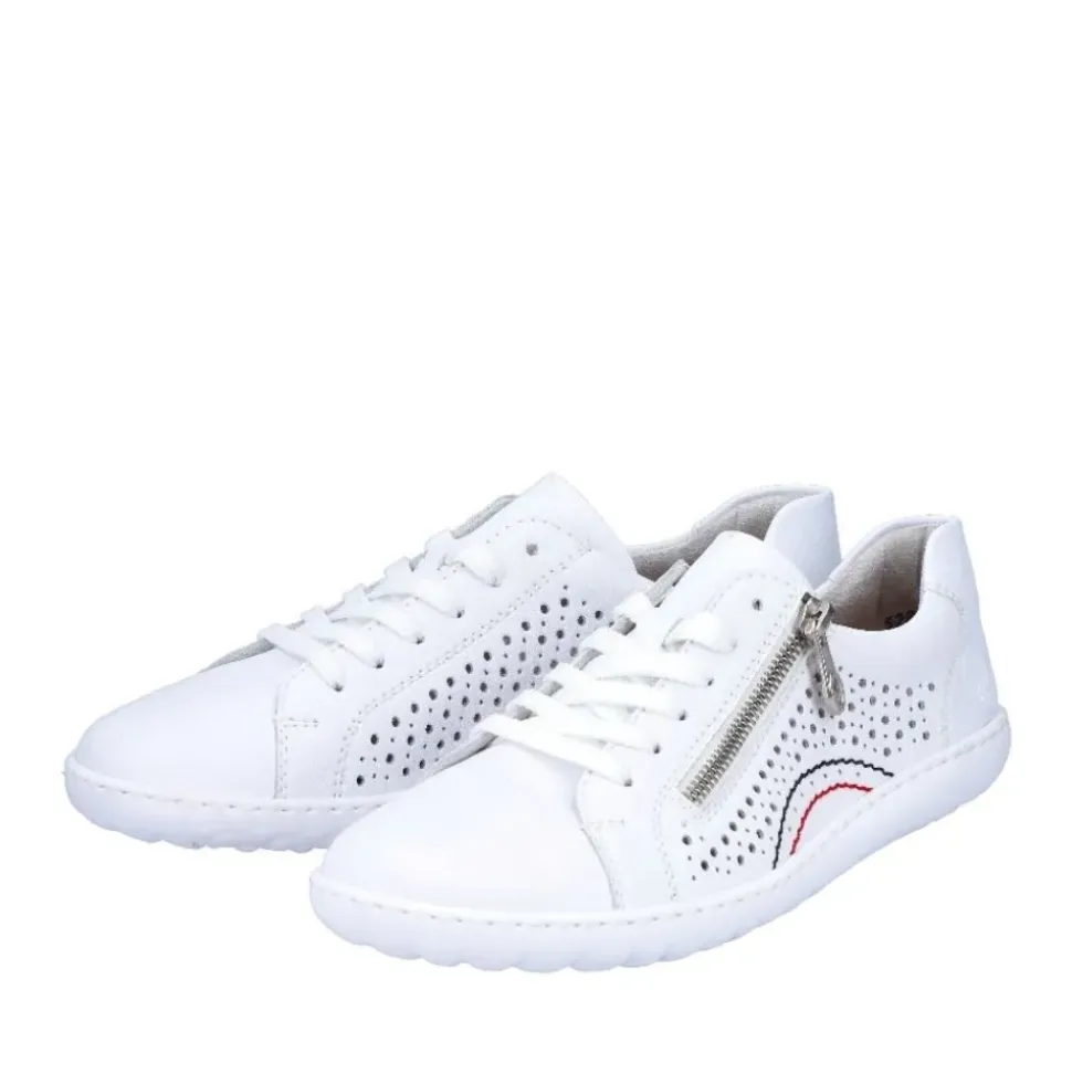 Rieker Antistress Sneaker Leder Lochmuster weiß S12 52824-80