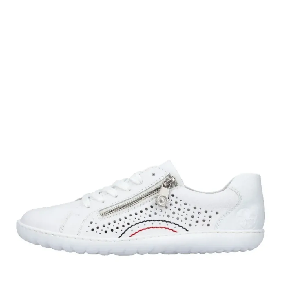 Rieker Antistress Sneaker Leder Lochmuster weiß S12 52824-80