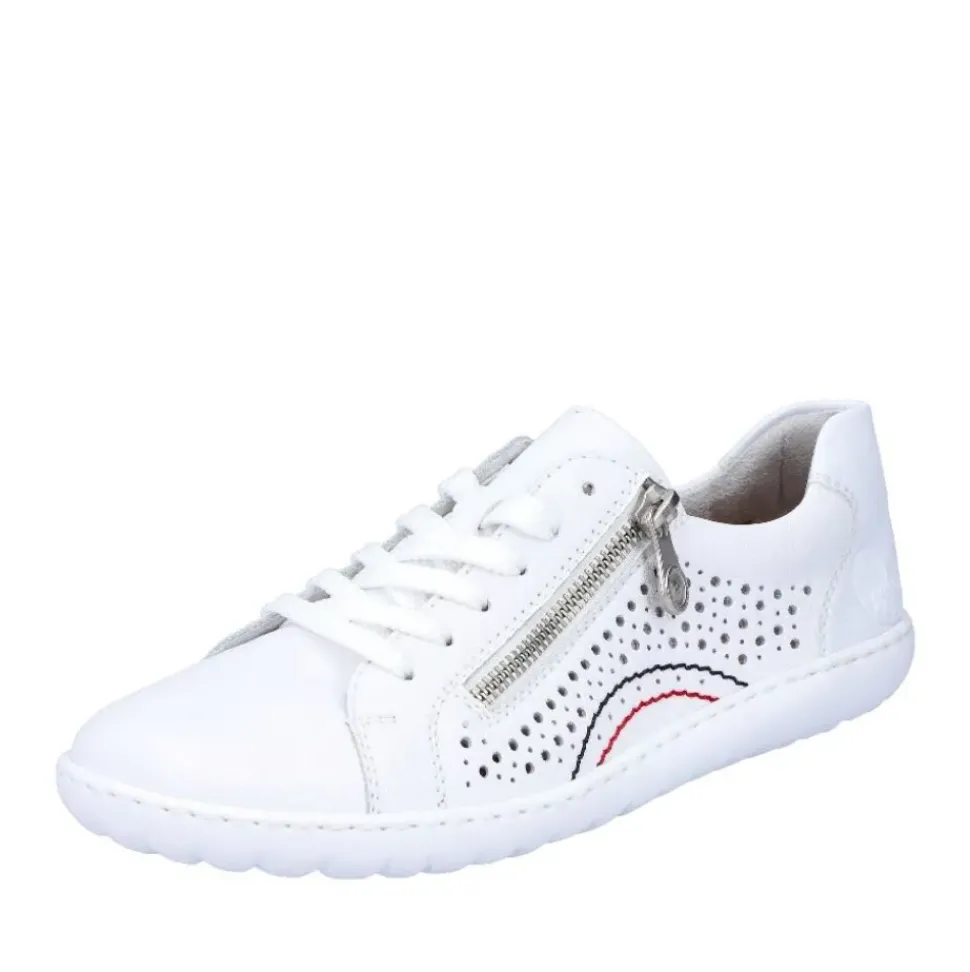Rieker Antistress Sneaker Leder Lochmuster weiß S12 52824-80