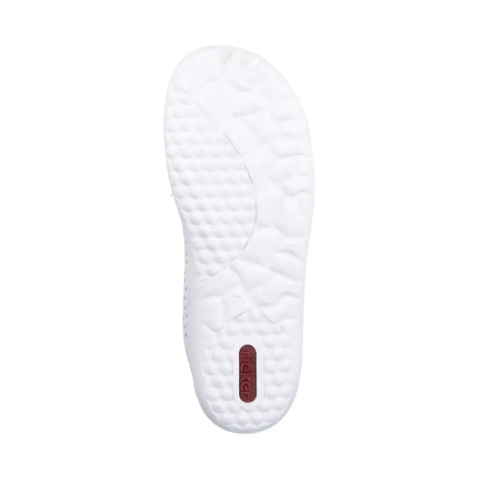 Rieker Antistress Sneaker Leder Lochmuster weiß S12 52824-80
