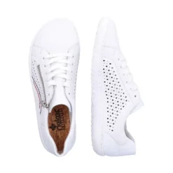 Rieker Antistress Sneaker Leder Lochmuster weiß S12 52824-80