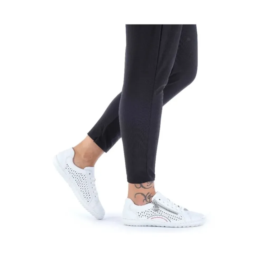 Rieker Antistress Sneaker Leder Lochmuster weiß S12 52824-80
