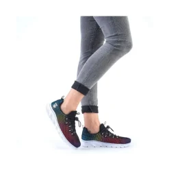 Rieker Antitress Damen Sneaker Schnellschnürung Slipper schwarz  54064-90