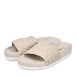 Rieker Damen Pantoletten hellbeige S13 68381-62