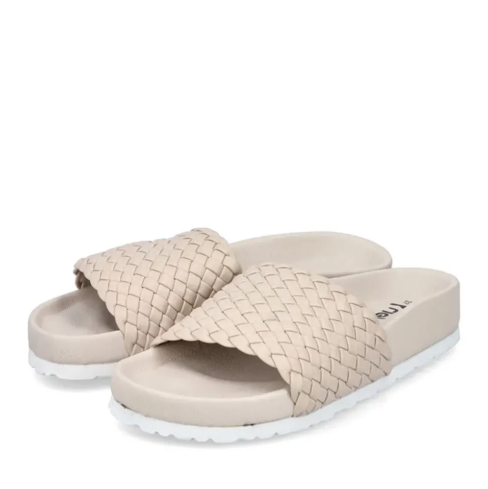 Rieker Damen Pantoletten hellbeige S13 68381-62