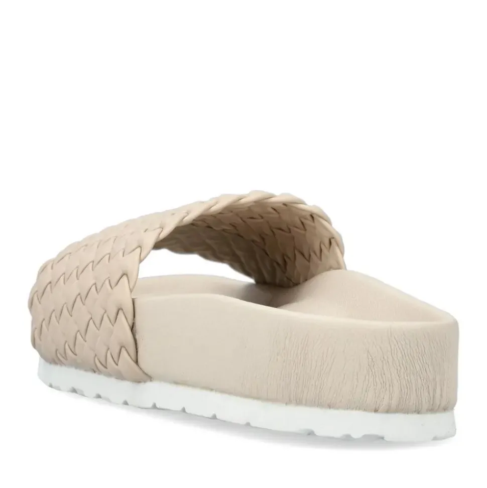 Rieker Damen Pantoletten hellbeige S13 68381-62