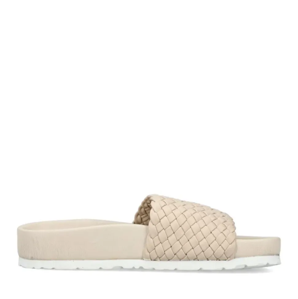 Rieker Damen Pantoletten hellbeige S13 68381-62