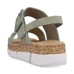 Rieker Damen Riemchensandalen mintgrün Keilabsatz S13 V2350-52