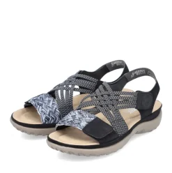 Rieker Damen Riemchensandalen nachtschwarz S13 64889-00
