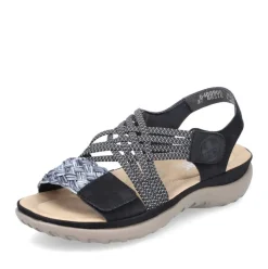 Rieker Damen Riemchensandalen nachtschwarz S13 64889-00