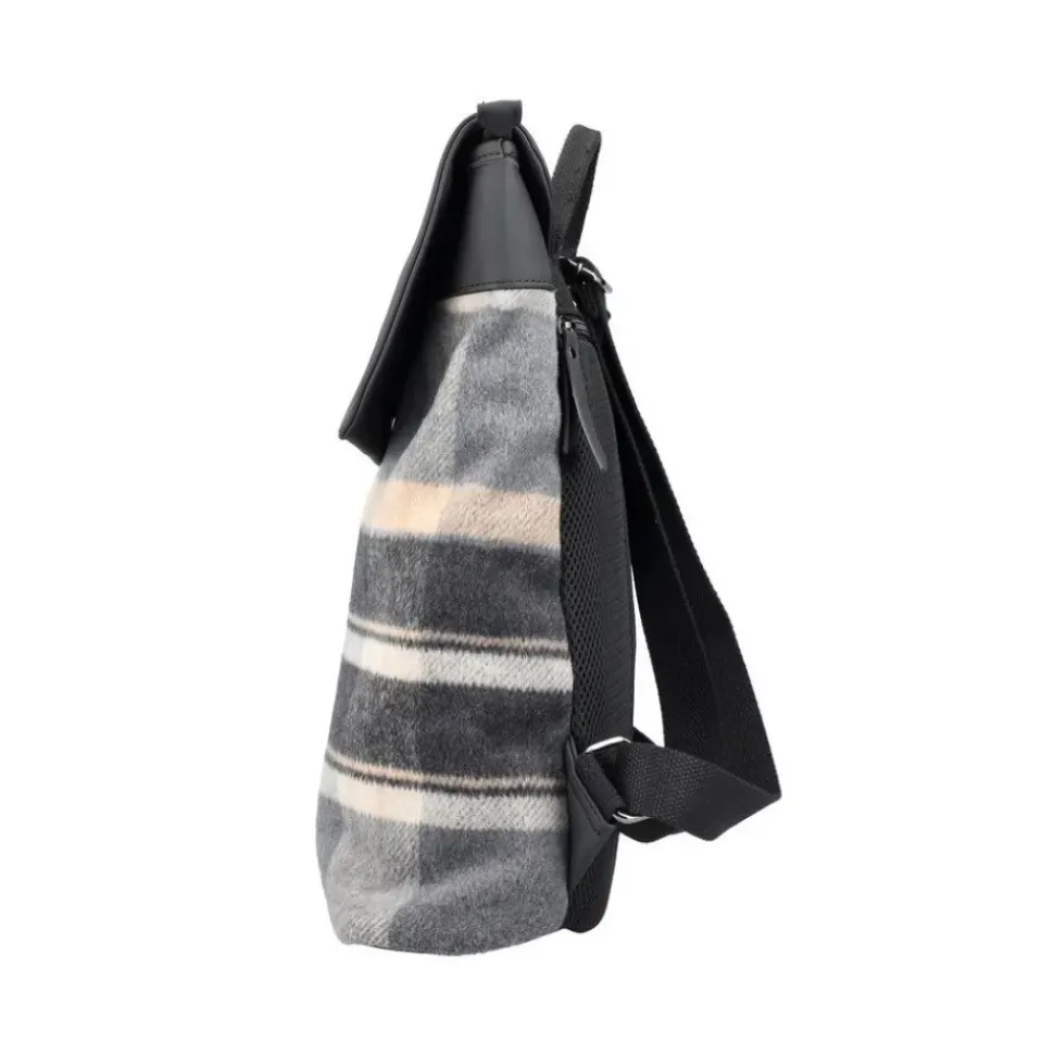 Rieker Damen Rucksack mit Magnetverschluss in schwarz-beige S23 H1391-93
