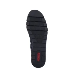 Rieker Damen Schnürschuhe schwarz-metallic S23 N3302-90