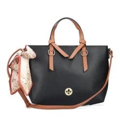 Rieker Damen Shopper abnehmbarer Schulterriemen Schleifen- Detail schwarz S13 H1507-00