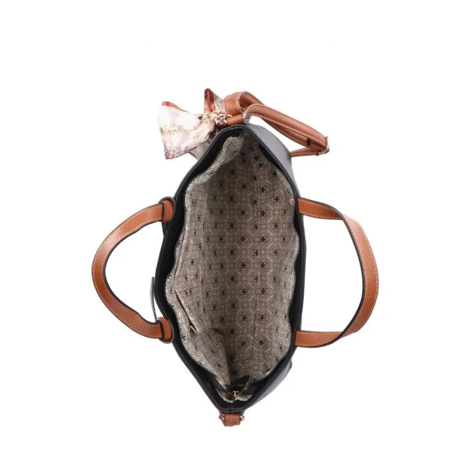 Rieker Damen Shopper abnehmbarer Schulterriemen Schleifen- Detail schwarz S13 H1507-00