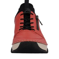 Rieker Damen Slipper rot Schnellschnürung S23 45951-33