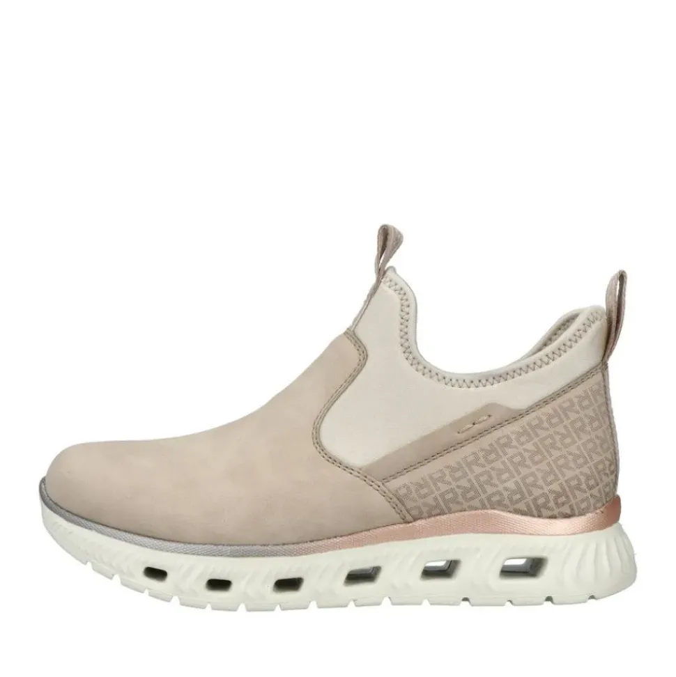 Rieker Damen Slipper weiß Memosoft-Sohle Komfortweite S23 M6053-62