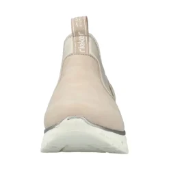 Rieker Damen Slipper weiß Memosoft-Sohle Komfortweite S23 M6053-62