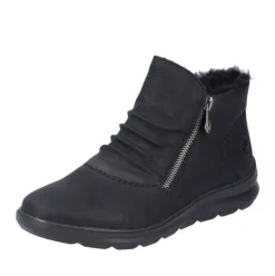 Rieker Damen Stiefelette Warmfutter Wechselfußbett schwarz S23 Z0051-01