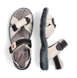 Rieker Damen Trekkingsandalen perlweiß S13  68851-80