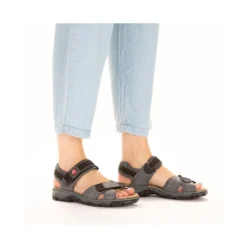 Rieker Damen Trekkingsandalen blaugrau S13  68851-14