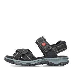 Rieker Damen Trekkingsandalen asphaltschwarz S13  68851-02