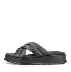 Rieker EVOLUTION Damen Pantolette Leder schwarz S13  W0802-00