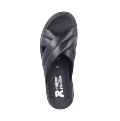 Rieker EVOLUTION Damen Pantolette Leder schwarz S13  W0802-00