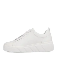 Rieker EVOLUTION Damen Sneaker Leder Plateau- Sohle Wechselfußbett weiß S13 W0500-80