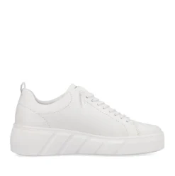 Rieker EVOLUTION Damen Sneaker Leder Plateau- Sohle Wechselfußbett weiß S13 W0500-80
