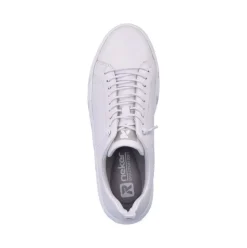 Rieker EVOLUTION Damen Sneaker Leder Plateau- Sohle Wechselfußbett weiß S13 W0500-80