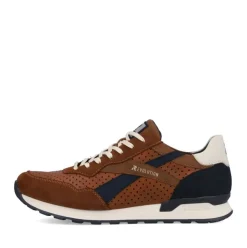 Rieker Evolution Herren Sneaker Halbschuh Leder Wechselfußbett durchbrochen braun S13 U0302-24
