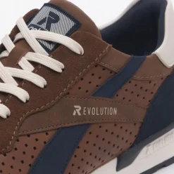Rieker Evolution Herren Sneaker Halbschuh Leder Wechselfußbett durchbrochen braun S13 U0302-24