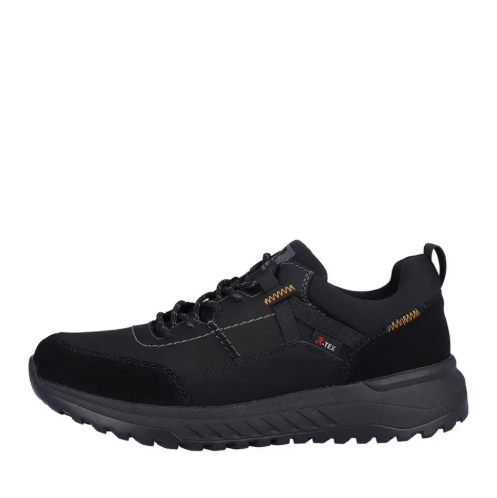 Rieker Evolution Herren Sneaker Rauleder TEX- Membran Wechselfußbett Komfortweite schwarz S23 U0100-00
