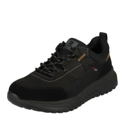 Rieker Evolution Herren Sneaker Rauleder TEX- Membran Wechselfußbett Komfortweite schwarz S23 U0100-00