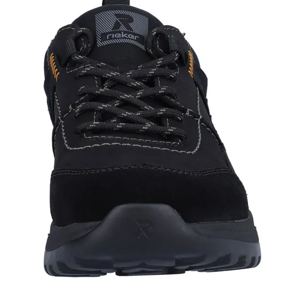 Rieker Evolution Herren Sneaker Rauleder TEX- Membran Wechselfußbett Komfortweite schwarz S23 U0100-00