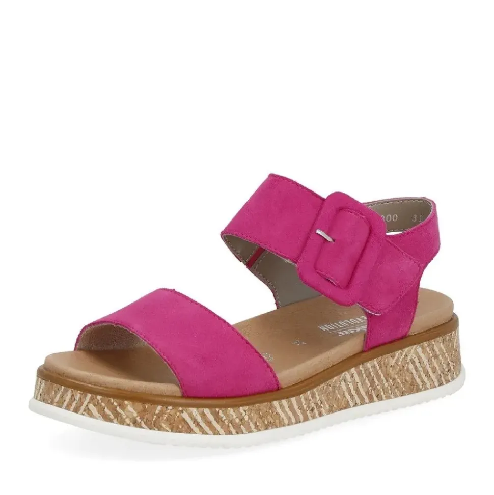 Rieker Evolution Sandale Leder pink S14 W0800-31