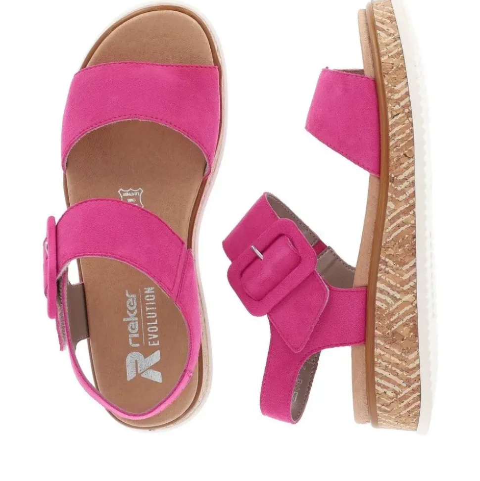 Rieker Evolution Sandale Leder pink S14 W0800-31